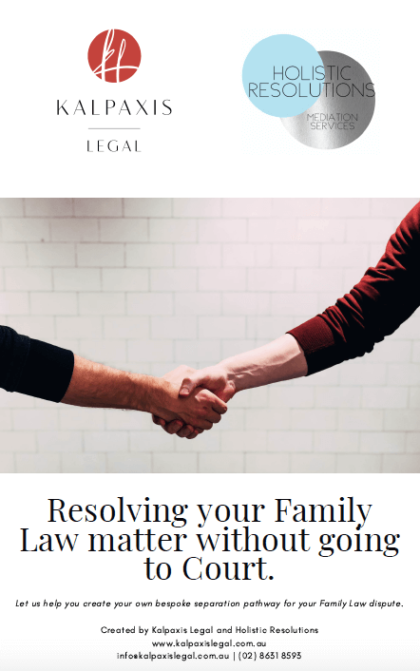 Resolving your Family Law matter without going to Court.