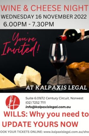 WILLS - 16 November 2022 Wine & Cheese Night